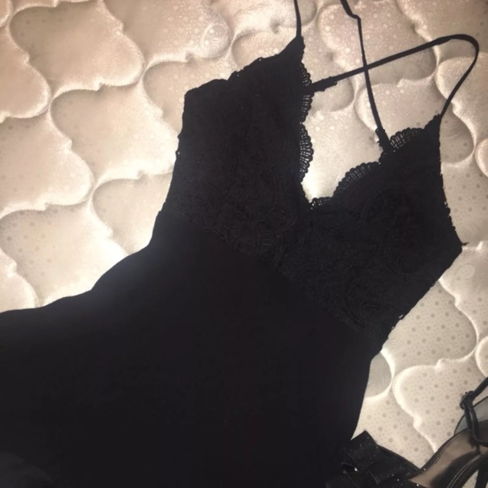 Sexy lace black romper